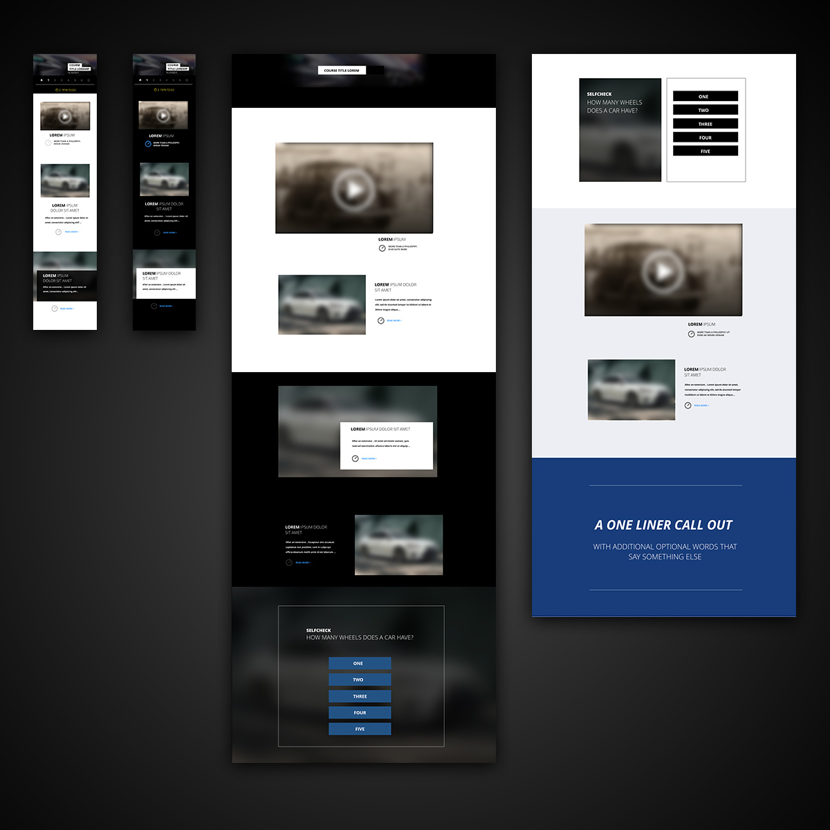 Early Concepts, Content Block Variations